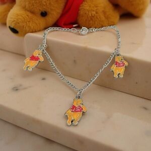 Disney Sterling Silver Winnie The Pooh Bear Charm Bracelet
